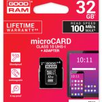Atminties korta Goodram microSD 32Gb (class 10) + SD adapter