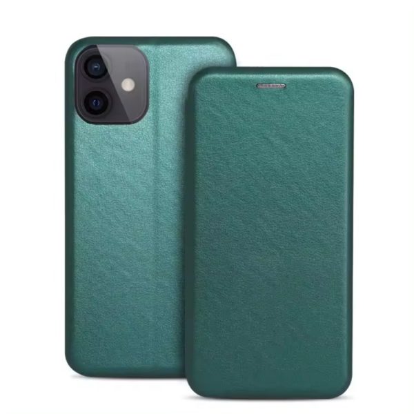 Dėklas Book Elegance Samsung G990 S21 FE 5G tamsiai žalias