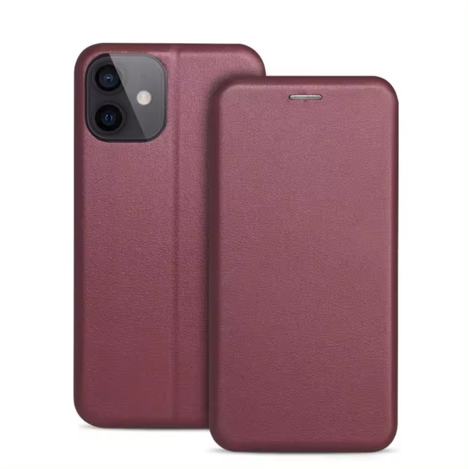 Dėklas Book Elegance Xiaomi Redmi Note 12 5G/Poco X5 5G tamsiai raudonas