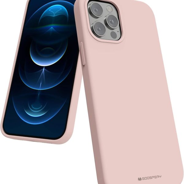Dėklas Mercury Silicone Case Apple iPhone 15 Plus rožinio smėlio