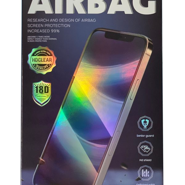 LCD apsauginis stikliukas 18D Airbag Shockproof Apple iPhone 15 Plus juodas