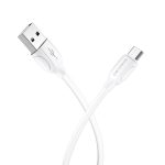 USB kabelis Borofone BX19 USB-A to MicroUSB 1.0m baltas