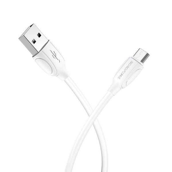 USB kabelis Borofone BX19 USB-A to MicroUSB 1.0m baltas