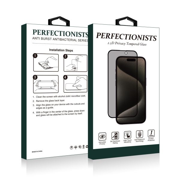 LCD apsauginis stikliukas 2.5D Privacy Perfectionists Samsung S931 S25 juodas