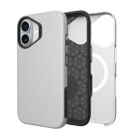 Dėklas Perfectionists Triangle Mag Case Apple iPhone 16 sidabrinis