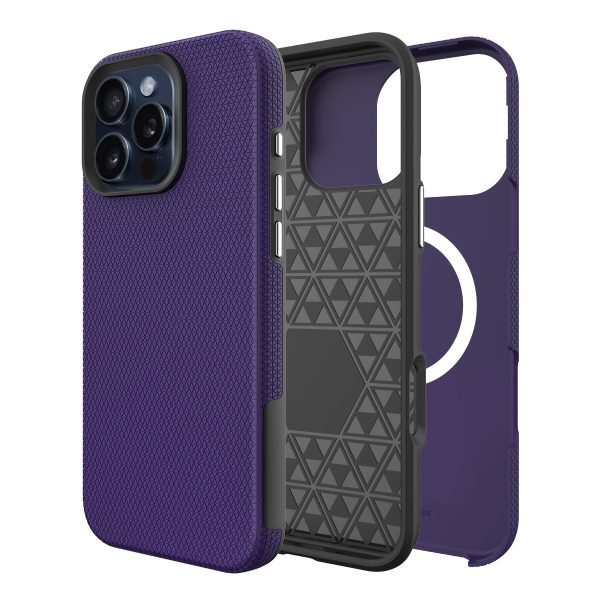 Dėklas Perfectionists Triangle Mag Case Apple iPhone 16 Pro Max violetinis