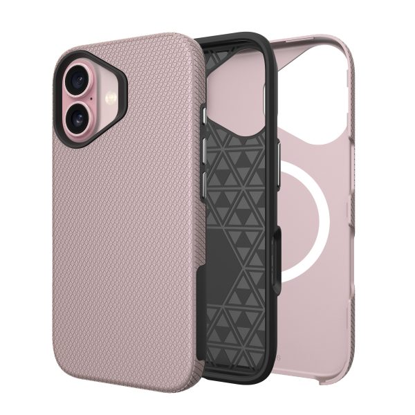 Dėklas Perfectionists Triangle Mag Case Apple iPhone 15 rožinio aukso