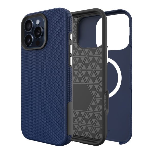 Dėklas Perfectionists Triangle Mag Case Apple iPhone 14 Pro tamsiai mėlynas
