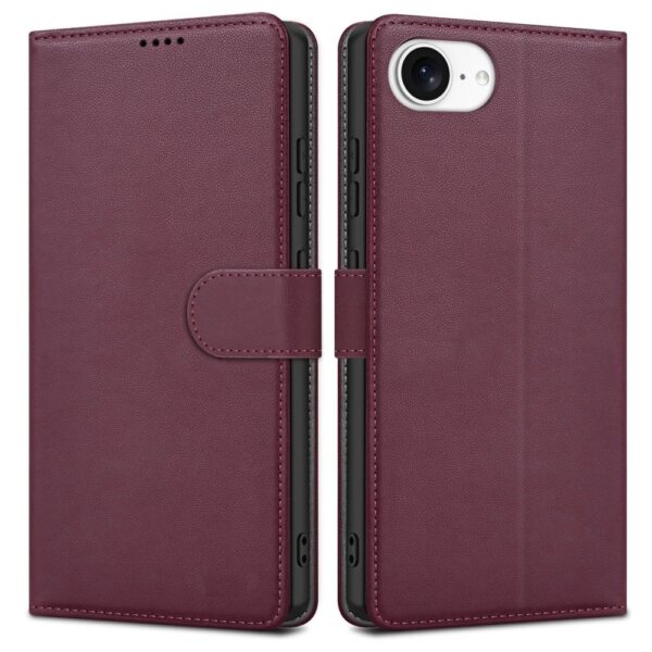 Dėklas Fancy Wallet Samsung A155 A15 4G/A156 A15 5G tamsiai raudonas