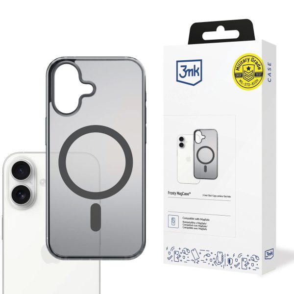 Dėklas 3mk Frosty MagCase Apple iPhone 17 juodas