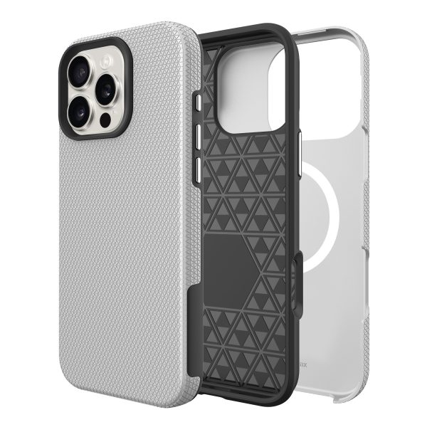 Dėklas Perfectionists Triangle Mag Case Apple iPhone 17 Pro Max/18 Pro Max sidabrinis