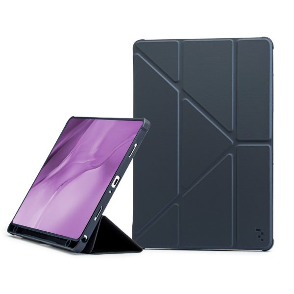Dėklas Reach Origami Samsung X110/X115 Tab A9 8.7/X130/X135 Tab A11 8.7 tamsiai mėlynas