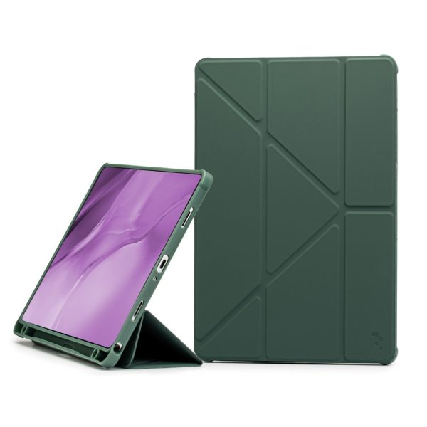 Dėklas Reach Origami Samsung X110/X115 Tab A9 8.7/X130/X135 Tab A11 8.7 tamsiai žalias