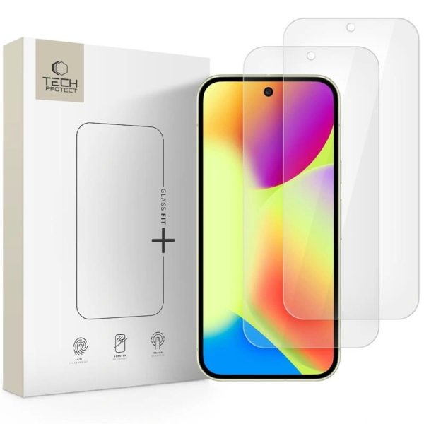 LCD apsauginis stikliukas Tech-Protect Glass Fit+ 2-Pack Google Pixel 9/9 Pro/10/10 Pro