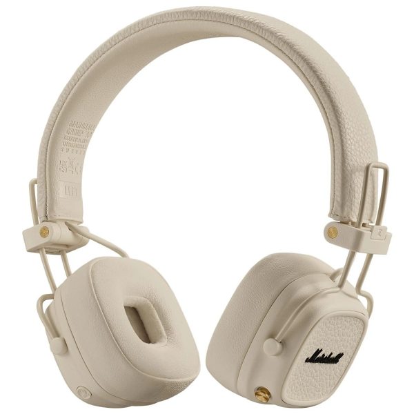 Belaidės ausinės Marshall Major V On-Ear Bluetooth kreminės