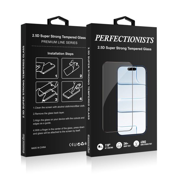 LCD apsauginis stikliukas Perfectionists 2.5D Super Strong Tempered Glass Apple iPhone 12/12 Pro juodas