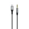 Audio kabelis Dudao L11ProT USB-C to 3.5mm 1.0m juodas