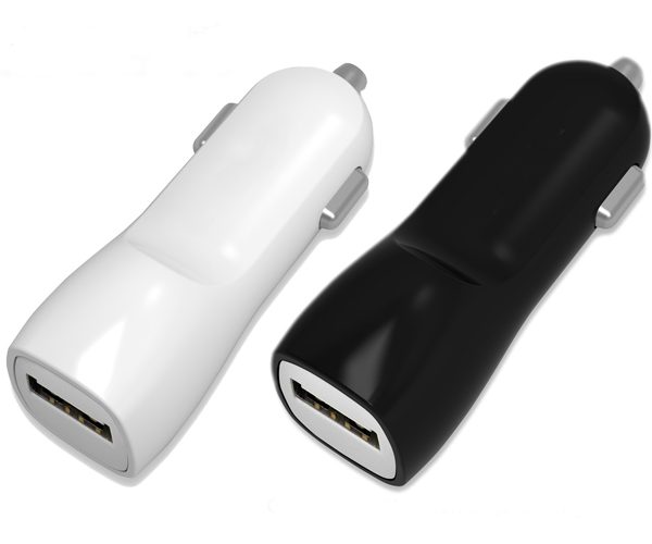 Automobilinis įkroviklis Tellos su USB jungtimi (dual) (1A+2A) juodas