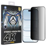 Apsauginis stiklas Lito - D+ Max 4K Privacy - iPhone 17 Air - Juodas