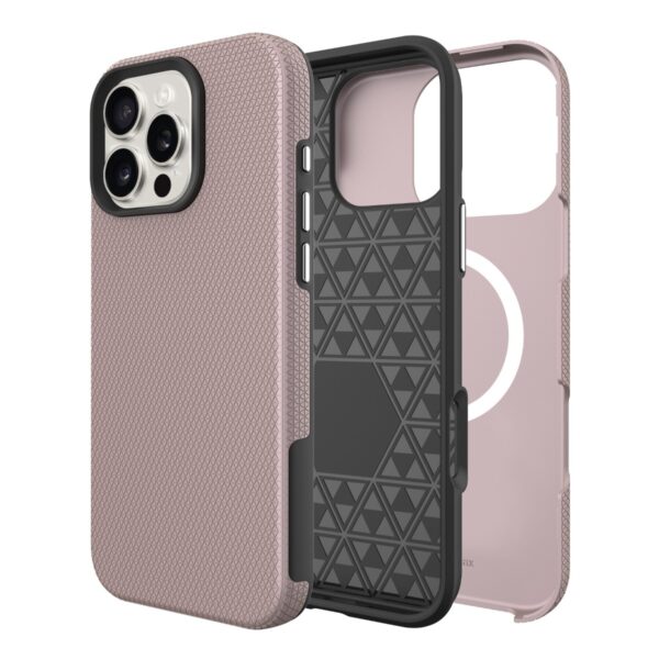 Dėklas Perfectionists Triangle Mag Case Apple iPhone 16 Pro rožinis