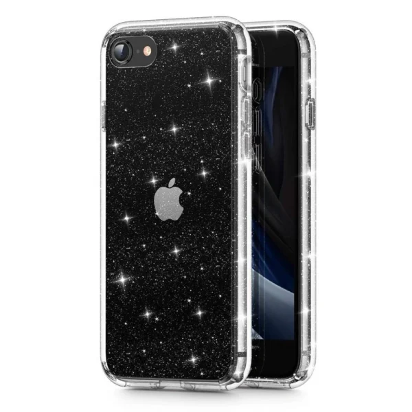 Dėklas Tech-Protect Glitter Apple iPhone SE 2022/SE 2020/8/7 skaidrus
