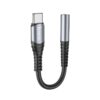 Audio adapteris Hoco LS33 Type-C to 3.5mm pilkas