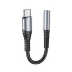 Audio adapteris Hoco LS33 Type-C to 3.5mm pilkas